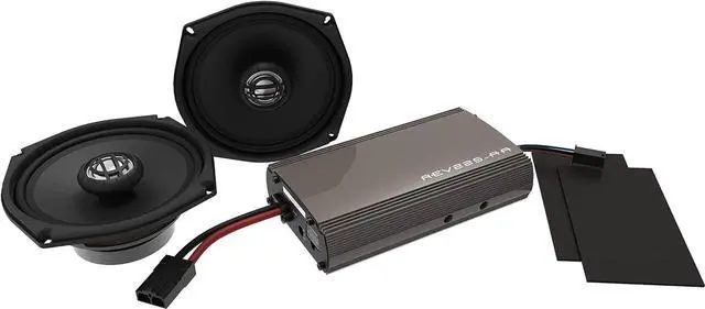 Main image of Hogtunes 225 SG KIT-AA with 225 Watts RMS Amplifier & 5.25" Front Speakers (2 Pack), Fits 1998-2013 Harley-Davidson Motorcycles