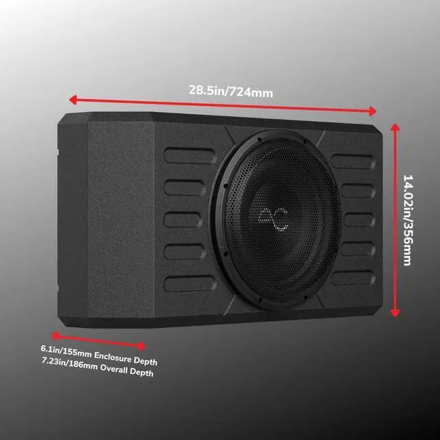 Alt view image 4 of 5 - STINGER Wrangler Jk/JL (2007-2023) 12" Swing Gate Subwoofer Enclosure 2-Door/4-Door (400W RMS/800W Max)