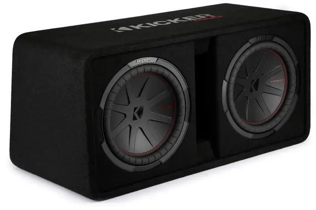 Main image of Kicker 48DCWR122 CompR 12" Dual subwoofers in Vented Enclosure, 2ohm