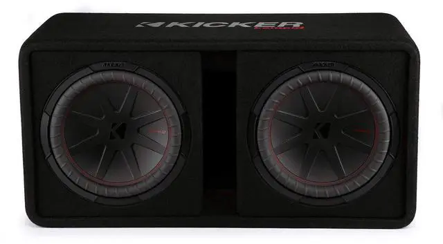 Alt view image 2 of 5 - Kicker 48DCWR122 CompR 12" Dual subwoofers in Vented Enclosure, 2ohm