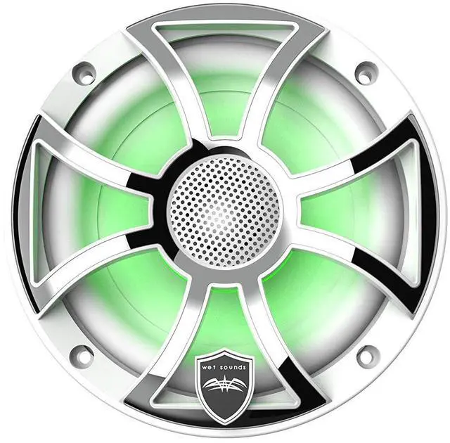 Alt view image 4 of 5 - wet sounds | REVO 6-XSW-SS | High Output Component Style 6.5" Marine Coaxial Speaker with RGB Backlighting and White Stainless Steel Grille