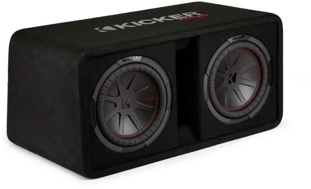 Main image of Kicker 48DCWR102 CompR 10" Dual subwoofers in Vented Enclosure, 2ohm