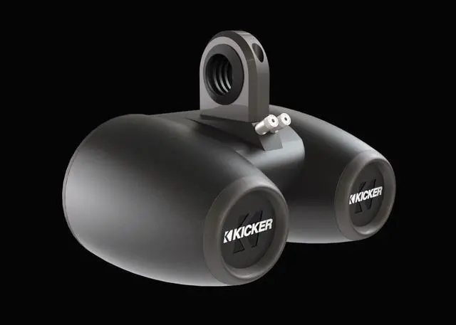 Alt view image 3 of 3 - Kicker 12KMTED Pair of Dual 6.5" Wake Tower/Roll Bar Speaker Enclosures, Black