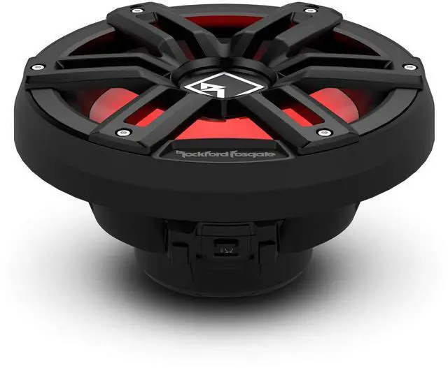 Alt view image 3 of 5 - Rockford Fosgate M2D2-10SB Color Optix 10" DVC 2-Ohm Multicolor LED Lighted Marine Subwoofer for Sealed Enclosure - Black/Stainless