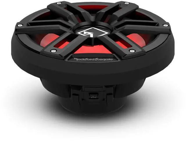 Alt view image 3 of 5 - Rockford Fosgate M2D4-10SB Color Optix 10" DVC 4-Ohm Multicolor LED Lighted Marine Subwoofer for Sealed Enclosure - Black/Stainless