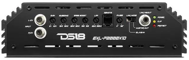 Alt view image 5 of 5 - DS18 EXL-P2000X1D Korean 1-Channel Monoblock Subwoofer Car Audio Amplifier Competition Grade Class D MOSFET Amp 2000 Watts Rms - Remote BASS Knob Included