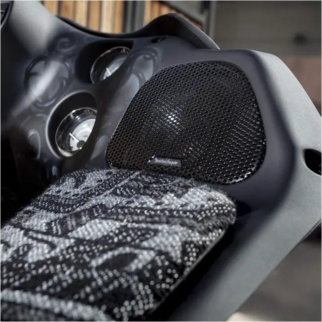 Alt view image 2 of 2 - Rockford Fosgate TMS6RG Power 6.5" Full Range Fairing Speaker Replacements/Upgrade (Pair) for Harley-Davidson Road Glide  Black (1998-2013)