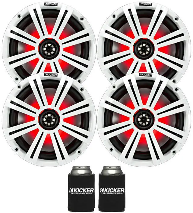 Main image of Kicker 8" White Marine LED Speakers - 2-Pairs of OEM Replacement Speakers