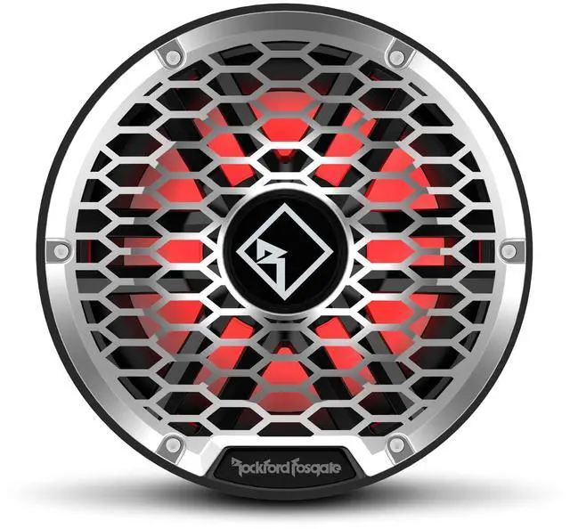 Alt view image 2 of 5 - Rockford Fosgate M2D2-10IB Color Optix 10" DVC 2-Ohm Infinite Baffle Multicolor LED Lighted Marine Subwoofer - Black/Stainless