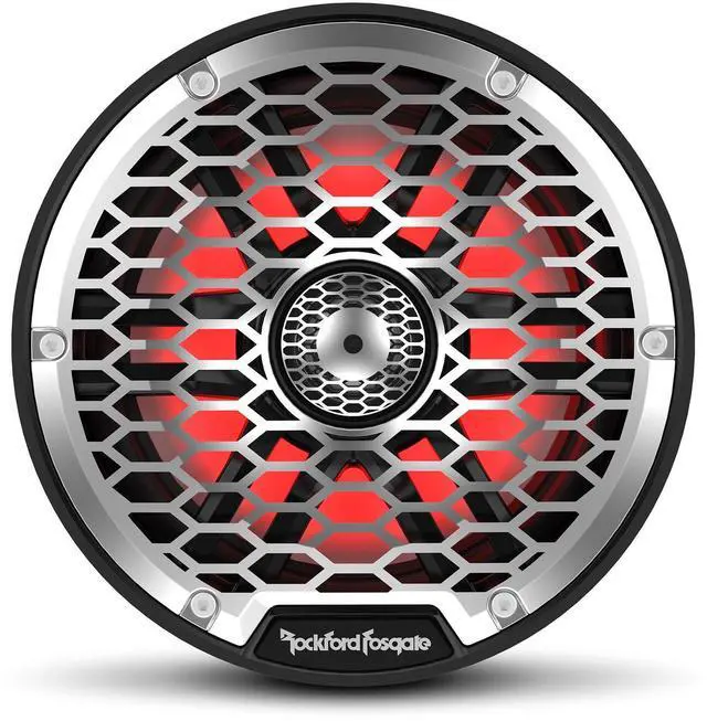 Alt view image 3 of 5 - Rockford Fosgate M2-65B Color Optix 6.5 2-Way Coaxial Multicolor LED Lighted Marine Speakers - Black/Stainless (Pair)