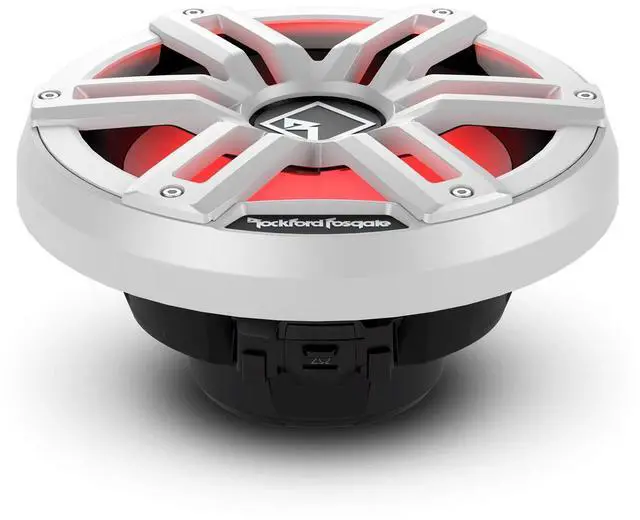 Alt view image 3 of 5 - Rockford Fosgate M2D4-10S Color Optix 10" DVC 4-Ohm Multicolor LED Lighted Marine Subwoofer for Sealed Enclosure -White/Stainless