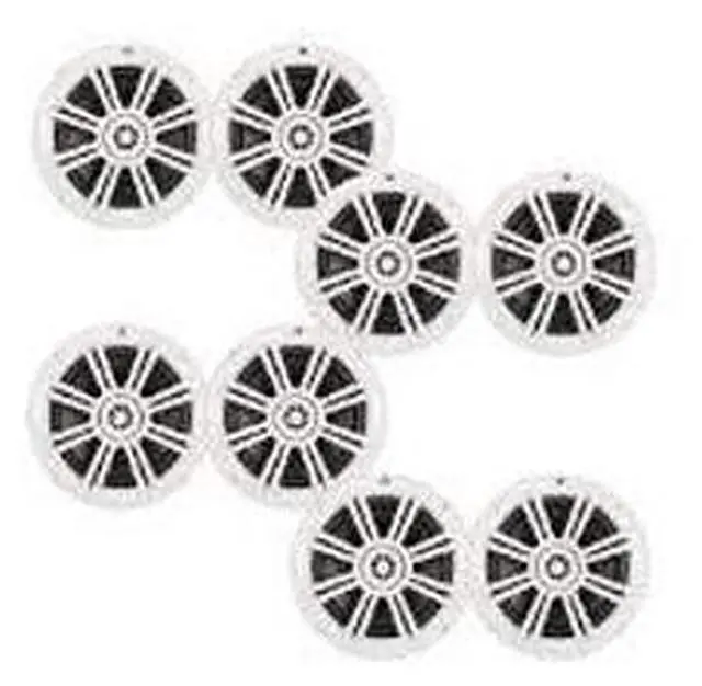Alt view image 2 of 5 - Kicker White OEM Replacement Marine 6.5" 4 Coaxial speaker Bundle - 8 Speakers