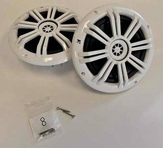 Alt view image 5 of 5 - Kicker White OEM Replacement Marine 6.5" 4 Coaxial speaker Bundle - 8 Speakers