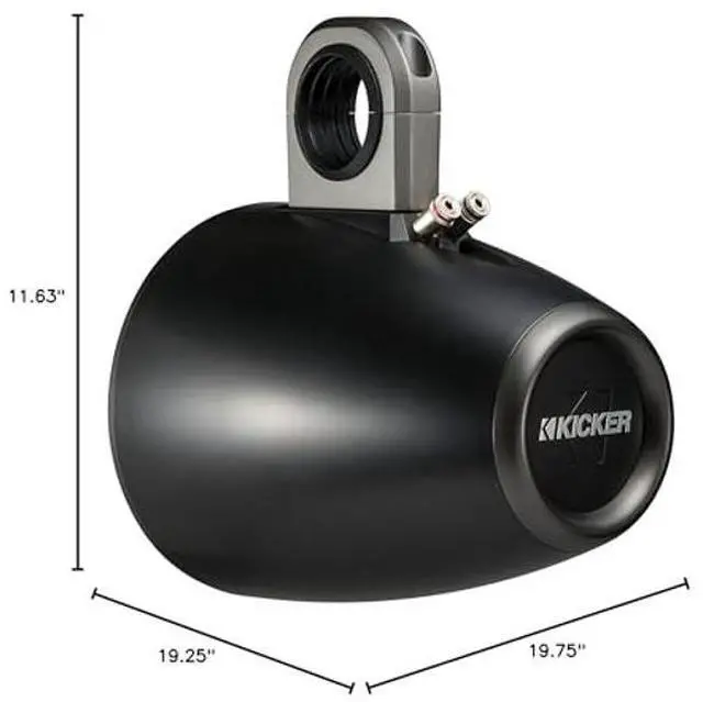 Alt view image 5 of 5 - Kicker KMTES8 Tower Enclosures for 8-Inch (200mm) Drivers, Pair, Black