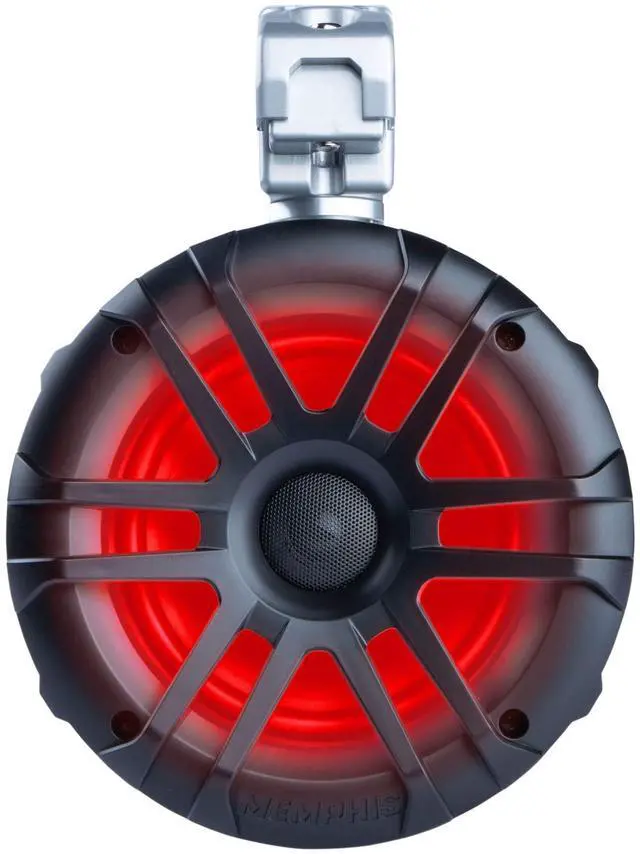 Alt view image 4 of 5 - Memphis Audio MXA60TB 6.5" Coaxial Powersports Speaker Pods for Roll Bars, Black with LED