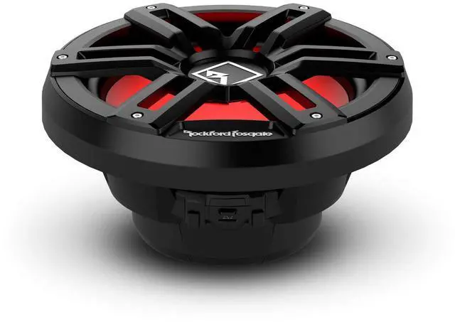 Alt view image 3 of 5 - Rockford Fosgate M2D4-10IB Color Optix 10" DVC 4-Ohm Infinite Baffle Multicolor LED Lighted Marine Subwoofer - Black/Stainless