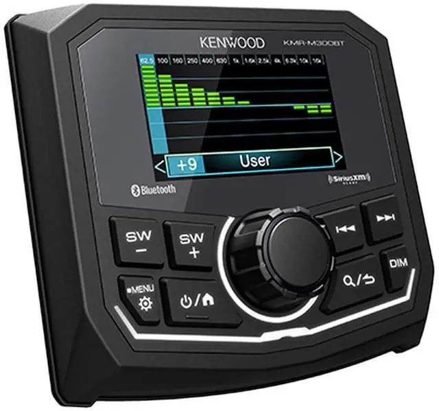 Alt view image 3 of 5 - KENWOOD KMR-M300BT Marine Guage Receiver Weatherproof, 2.7 Inch LCD, Built in Amplifer, Bluetooth, Digital Media MP3 Player, No CD Player, USB Port, AM/FM/Weather Band Tuner, Rear Camera Input