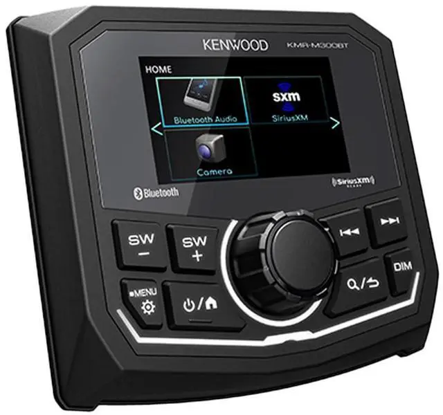 Alt view image 4 of 5 - KENWOOD KMR-M300BT Marine Guage Receiver Weatherproof, 2.7 Inch LCD, Built in Amplifer, Bluetooth, Digital Media MP3 Player, No CD Player, USB Port, AM/FM/Weather Band Tuner, Rear Camera Input
