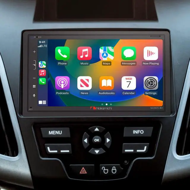 Alt view image 4 of 5 - Nakamichi NA3625-W6 6.8 Mechless Receiver Compatible with Wireless Carplay & Android Auto