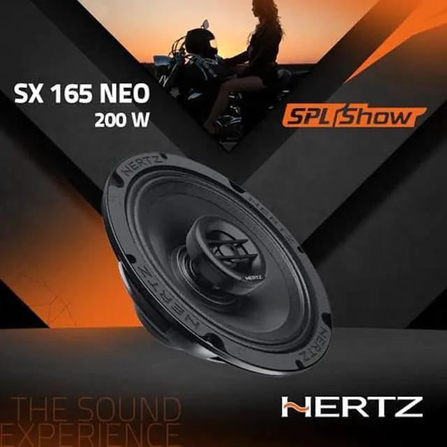 Alt view image 3 of 5 - Hertz SPL Show Series SX-165-NEO 6.5" Two-Way SPL Coaxial Speakers with Neo Magnets and UV/Waterproofing