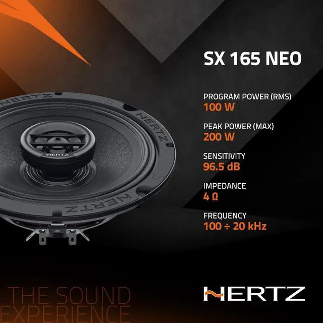 Alt view image 5 of 5 - Hertz SPL Show Series SX-165-NEO 6.5" Two-Way SPL Coaxial Speakers with Neo Magnets and UV/Waterproofing