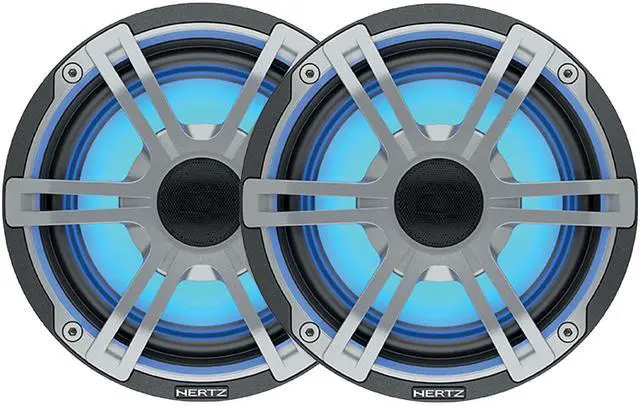 Main image of Hertz HEX Series HEX-65-S-LD-G 6.5" 4-Ohm Marine Coax Set with RGB LEDs