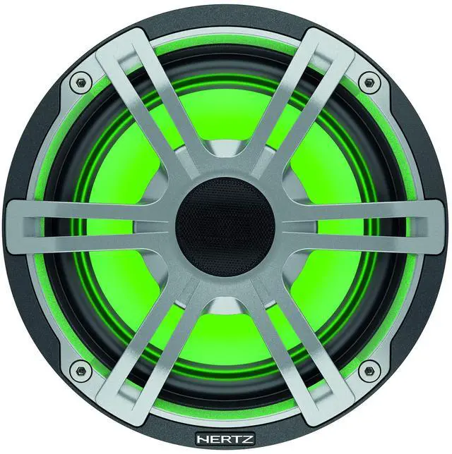 Alt view image 4 of 5 - Hertz HEX Series HEX-65-S-LD-G 6.5" 4-Ohm Marine Coax Set with RGB LEDs