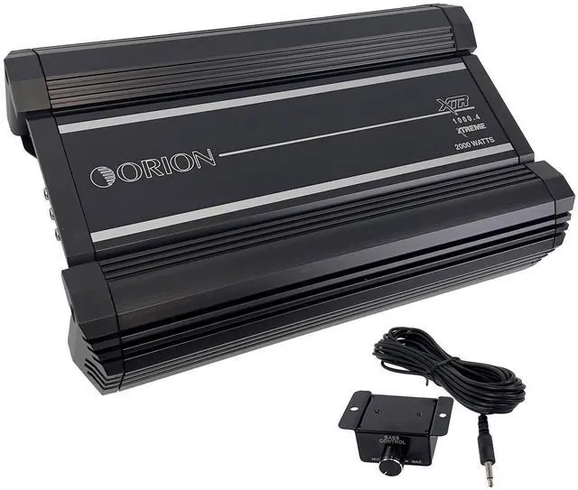 Main image of Orion XTR Series XTR1000.4 High Power Class A/B 4-Channel Amplifier - 1000W RMS, 2/4 Ohm Stable, High/Low Pass Crossover, Bass Boost Control, MOSFET Power Supply, Bass Knob Included, Made in Korea