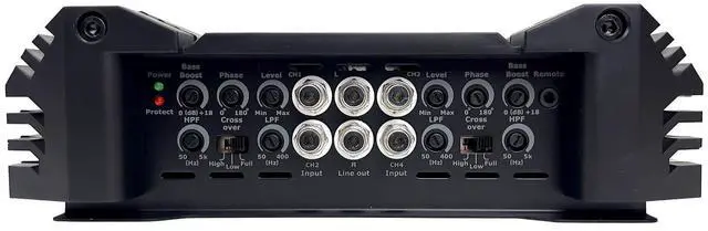 Alt view image 4 of 5 - Orion XTR Series XTR1000.4 High Power Class A/B 4-Channel Amplifier - 1000W RMS, 2/4 Ohm Stable, High/Low Pass Crossover, Bass Boost Control, MOSFET Power Supply, Bass Knob Included, Made in Korea