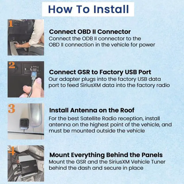 Alt view image 5 of 5 - VAIS Technology GSR-FC02-w/Tuner Kit SiriusXM Satellite Radio Add-on Adapter - Compatible with Select Jeep and RAM Factory Radios - Automotive Grade Quality & DIY Installation