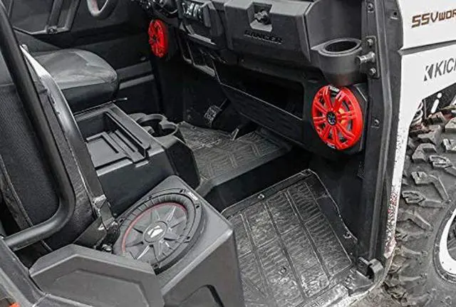 Alt view image 3 of 4 - SSV Works 2018-2025 Polaris® Ranger XP1000 Under-Seat 10" Subwoofer Enclosure | Enclosure Only, Subwoofer Not Included RG4-SB10U