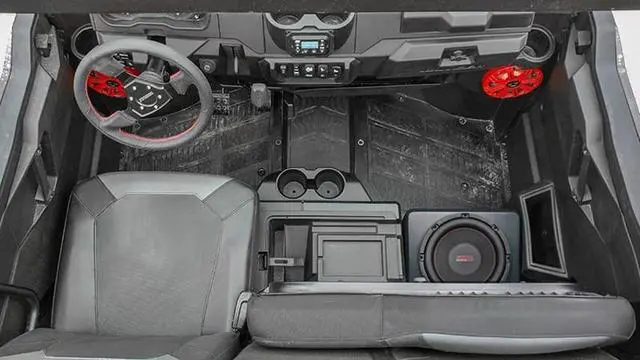 Alt view image 4 of 4 - SSV Works 2018-2025 Polaris® Ranger XP1000 Under-Seat 10" Subwoofer Enclosure | Enclosure Only, Subwoofer Not Included RG4-SB10U