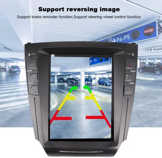 Alt view image 4 of 5 - Qiilu 10.4in Car GPS Navigation, Car Radio Stereo GPS Navigation System Portrait Fit for IS200 IS250 IS300 IS350 2007 ?2015