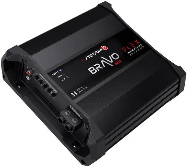 Alt view image 3 of 5 - Stetsom Bravo BASS Flex 3K Mono Class D Car Audio Amplifier, Auto Impedance System 0.5 to 2 Ohms, Monoblock, 3000W RMS at Variable Impedance 0.5, 1, 2 Ohm, 3000x1, Smart Multi-impedance Subwoofers Amp