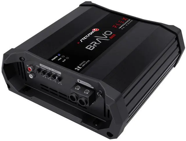 Alt view image 4 of 5 - Stetsom Bravo BASS Flex 3K Mono Class D Car Audio Amplifier, Auto Impedance System 0.5 to 2 Ohms, Monoblock, 3000W RMS at Variable Impedance 0.5, 1, 2 Ohm, 3000x1, Smart Multi-impedance Subwoofers Amp