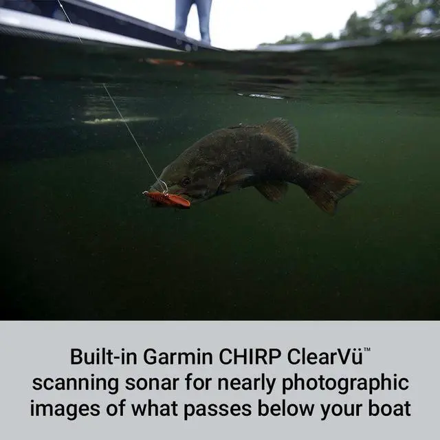 Alt view image 3 of 5 - Garmin 010-01872-00 STRIKER 5CV with Transducer, 5" GPS Fishfinder, CHIRP Traditional And ClearVu Scanning Sonar Transducer, Built In Quickdraw Contours Mapping Software