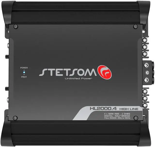 Alt view image 2 of 5 - Stetsom HL 2000.4 2 Ohms Multichannel Car Audio Amplifier HL2000.4 2K Watts RMS 4 Channel 2 Stable Full Range HD Sound Quality Car Stereo MD Crossover HPF LPF Bass Boost Front Rear Bridge Speakers