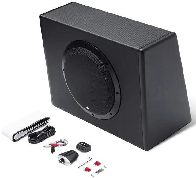 Alt view image 5 of 5 - Rockford Fosgate Punch P300-10 Single 10" 300-Watt Amplified Subwoofer & Enclosure - Black