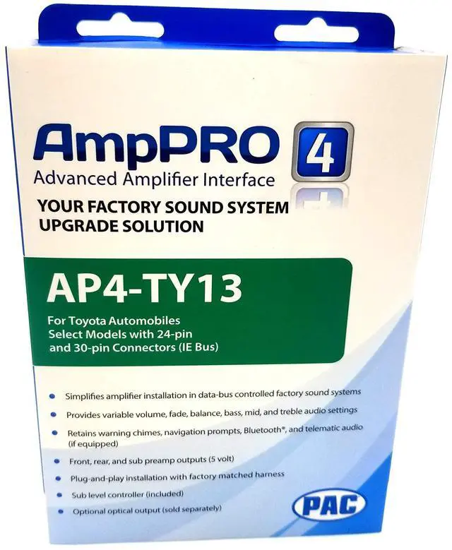 Alt view image 2 of 3 - PAC Audio AP4-TY13 (R.2) Amplifier Integration Interface for Select 2018 +Toyota and Lexus Vehicles with 24-pin and 30-pin with Premium Amplified sound Systems.