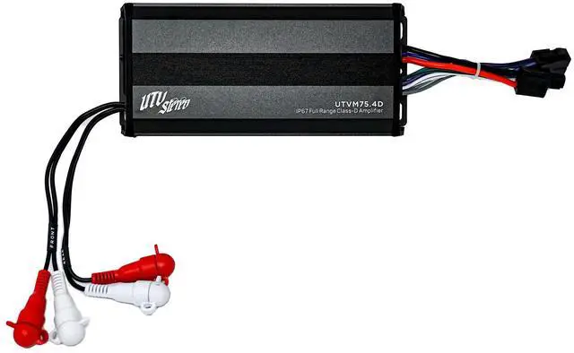 Alt view image 3 of 3 - UTV Stereo M-Series 600 Watt 4-Channel Marine Amplifier - UTVM-75.4D