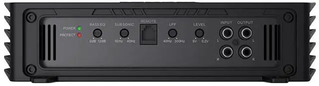 Alt view image 3 of 5 - Alphasonik V2400.1D Venum Series 4800 Watts Max Monoblock Car Amp with Power Plant Chip 4-Way Protection Circuitry 1-Channel Subwoofer Class-D Amplifier with Remote Bass Boost Control Knob Included