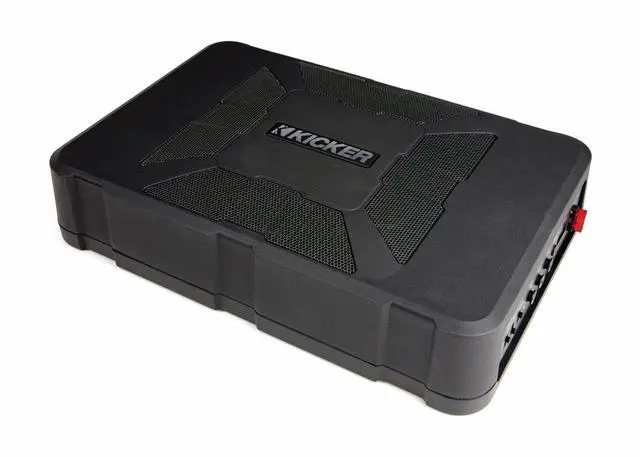 Alt view image 2 of 5 - Kicker 11HS8 8 150 Watt Hideaway Compact Car Audio Powered Subwoofer Sub HS8