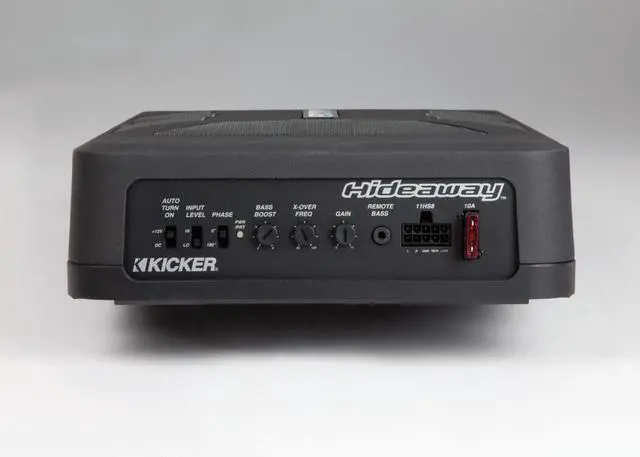 Alt view image 5 of 5 - Kicker 11HS8 8 150 Watt Hideaway Compact Car Audio Powered Subwoofer Sub HS8