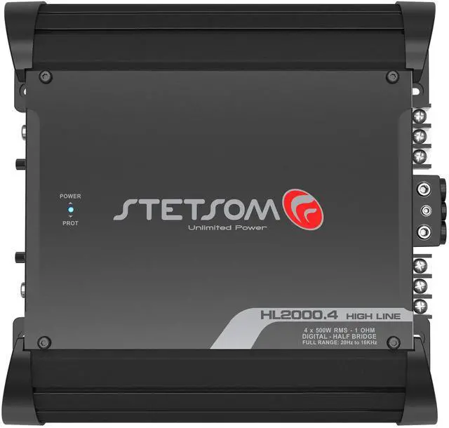 Alt view image 2 of 5 - Stetsom HL 2000.4 1 Ohm Multichannel Car Audio Amplifier, HL2000.4 2K Watts RMS, 4 Channel, 1 Stable Full Range HD Sound Quality Car Stereo MD Crossover HPF LPF Bass Boost Front Rear Bridge Speakers