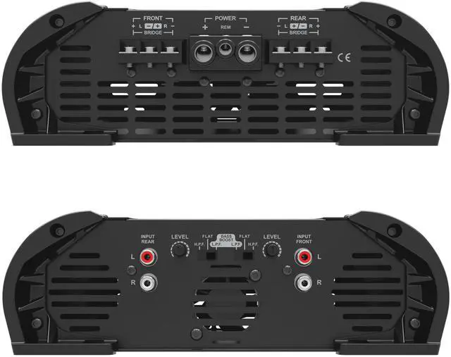 Alt view image 5 of 5 - Stetsom HL 2000.4 1 Ohm Multichannel Car Audio Amplifier, HL2000.4 2K Watts RMS, 4 Channel, 1 Stable Full Range HD Sound Quality Car Stereo MD Crossover HPF LPF Bass Boost Front Rear Bridge Speakers