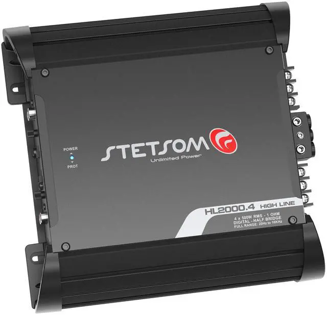 Alt view image 4 of 5 - Stetsom HL 2000.4 1 Ohm Multichannel Car Audio Amplifier, HL2000.4 2K Watts RMS, 4 Channel, 1 Stable Full Range HD Sound Quality Car Stereo MD Crossover HPF LPF Bass Boost Front Rear Bridge Speakers