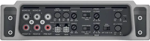 Alt view image 3 of 4 - Hertz Compact Power HCP-4 AB-Class 4 Channel Amplifier 95 WRMS x 4 at 2-Ohm
