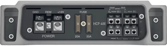 Alt view image 4 of 4 - Hertz Compact Power HCP-4 AB-Class 4 Channel Amplifier 95 WRMS x 4 at 2-Ohm