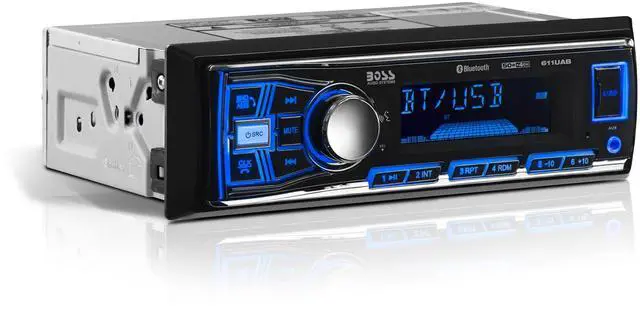Main image of BOSS Audio Systems 611UAB Car Stereo System - Single Din, Bluetooth Audio and Calling Head Unit, Aux Input, USB, Mechless, No CD DVD Player, AM/FM Radio Receiver