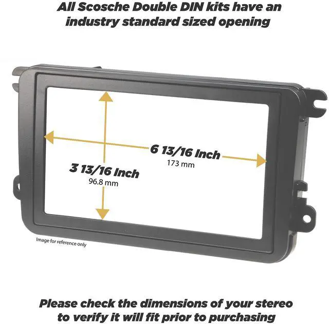 Alt view image 2 of 2 - Scosche CR1299DDB Compatible with 2002-05 Dodge Ram ISO Double Din Dash Kit Black
